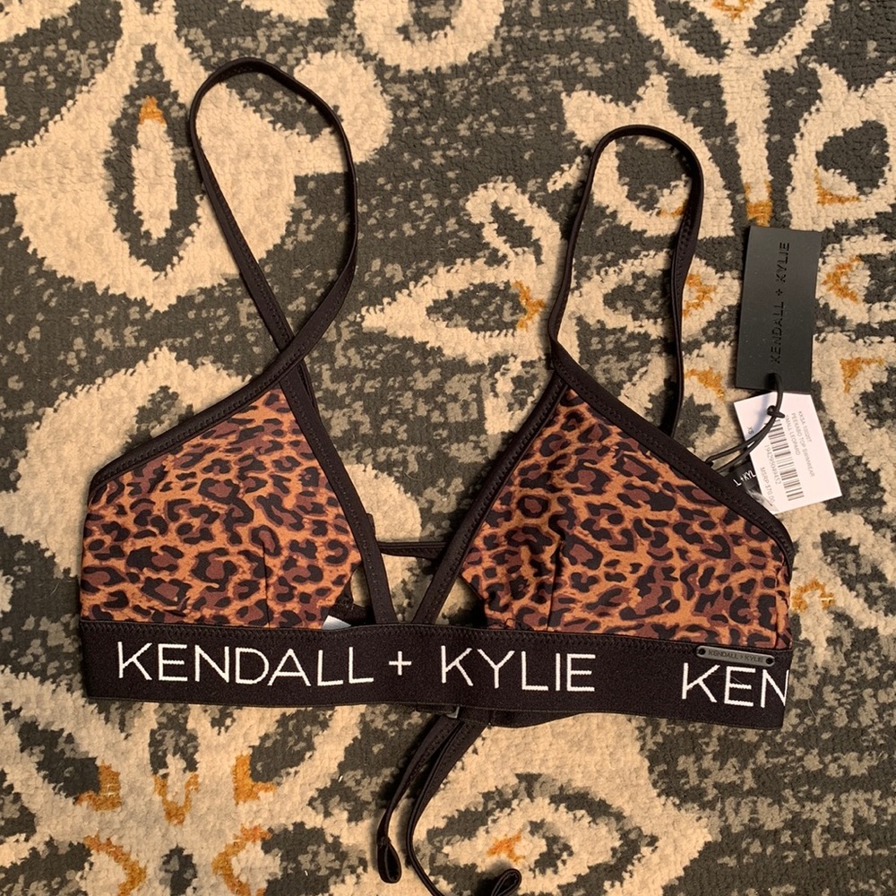 Kendall & Kylie Cheetah Print Bikini Top ONLY